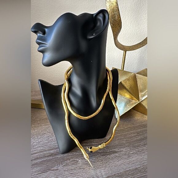 Bohemian snake wire necklace A297 - Picture 2 of 3